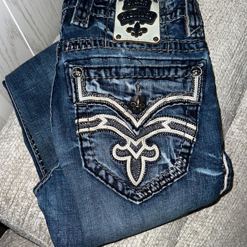 Rock Revival Men's Blue Bootcut Jeans